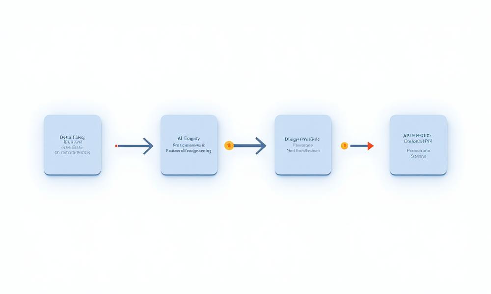 Diagramme technique illustrant le flux de données des modèles prédictifs d'Harmonie Hexa.